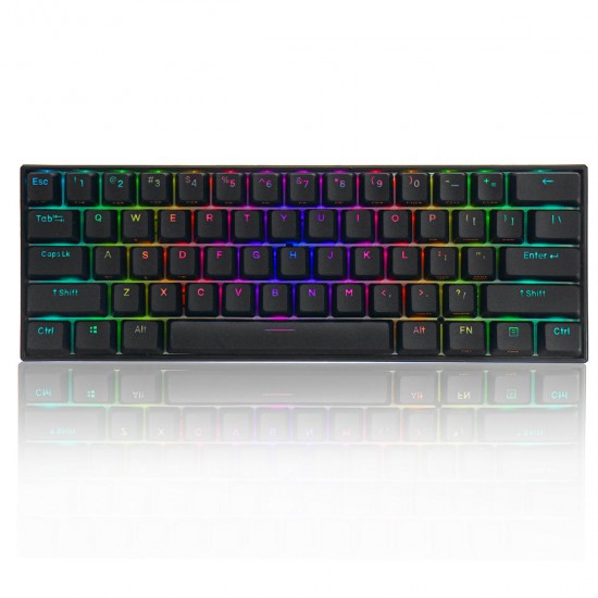 61 Keys Mechanical Gaming Keyboard 60% bluetooth 5.0 Type-C Gateron Switch PBT Double Shot Keycap RGB Keyboard