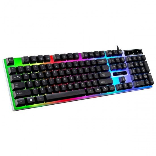 G21B Wired 104 Keys Mechanical Keyboard & Mouse Set USB Gaming Keyboard Ergonomic Mouse Combo Home Office Kit for Laptop Computer PC G21B Wired 104 Keys Mechanical Keyboard & Mouse Set USB Gaming Keyboard Ergonomic Mouse Combo Home Office Kit for Laptop Computer PC