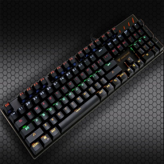 K10 Mechanical RGB Gaming Keyboard 104 Keys USB Wired Keyboard for Computer PC Tablet Phones Support Windows Android iOS Mac