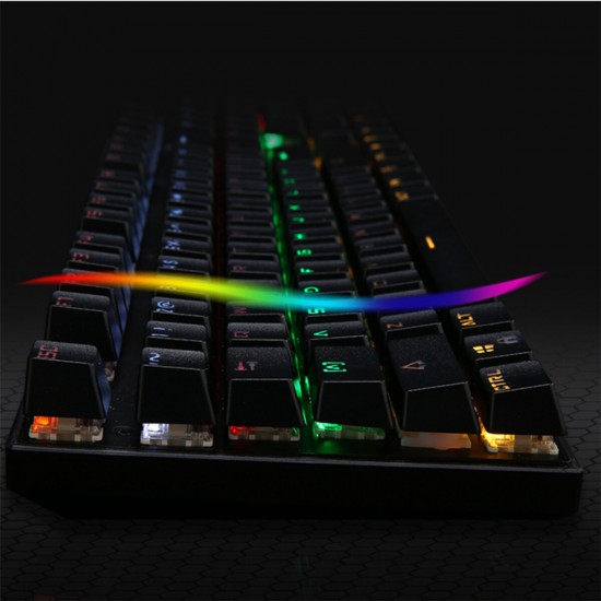 K10 Mechanical RGB Gaming Keyboard 104 Keys USB Wired Keyboard for Computer PC Tablet Phones Support Windows Android iOS Mac