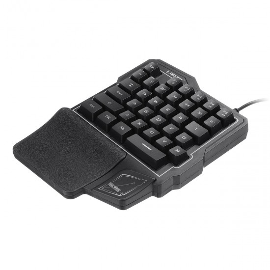 GK103 35 Keys LED Backlight Wired Single Hand Gaming Keyboard with Ergonomic Support Mechanical Feeling For PUBG and LOL Game GK103 35 Keys LED Backlight Wired Single Hand Gaming Keyboard with Ergonomic Support Mechanical Feeling For PUBG and LOL Game