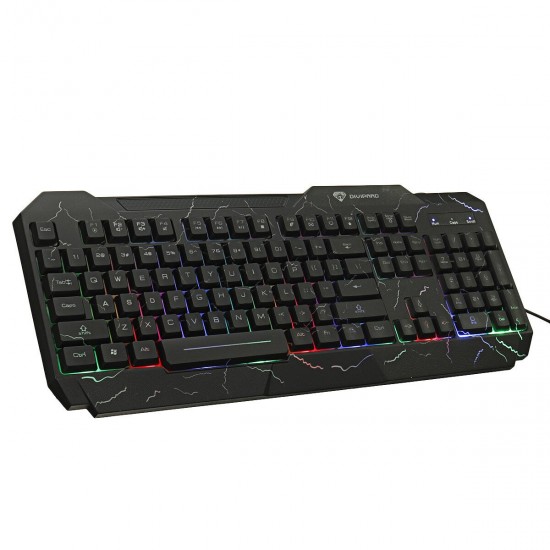 GMK-60 104 Keys Wired Keyboard & Mouse Set 4D RGB Backlight Gaming Keyboard 1600DPI Ergonomic Mouse