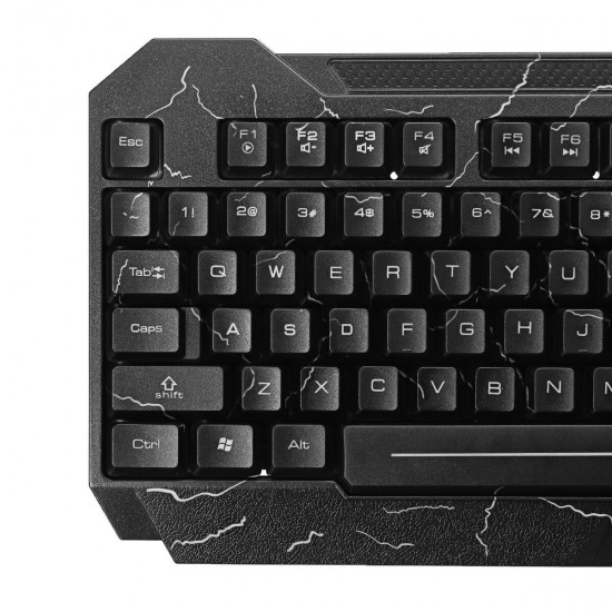 GMK-60 104 Keys Wired Keyboard & Mouse Set 4D RGB Backlight Gaming Keyboard 1600DPI Ergonomic Mouse