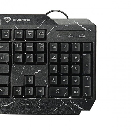 GMK-60 104 Keys Wired Keyboard & Mouse Set 4D RGB Backlight Gaming Keyboard 1600DPI Ergonomic Mouse