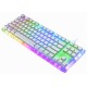 87 Keys Mechanical Gaming Keyboard Hot Swappable Type-C Wired USB 3.1 Translucent Glass Gaming Keyboard