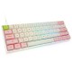 Customized SK61 61 Keys Mechanical Keyboard Gateron Optical Axis Type-C Wired RGB Backlight White Case Gaming Keyboard