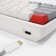Customized SK61 61 Keys Mechanical Keyboard Gateron Optical Axis Type-C Wired RGB Backlight White Case Gaming Keyboard