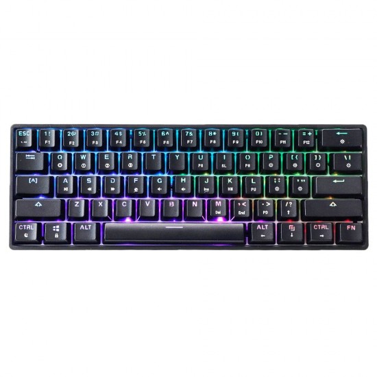 GK61 61 Keys Mechanical Gaming Keyboard Hot Swappable Gateron Optical Switch RGB Type-C Programmable 60% Layout Gaming Keyboard