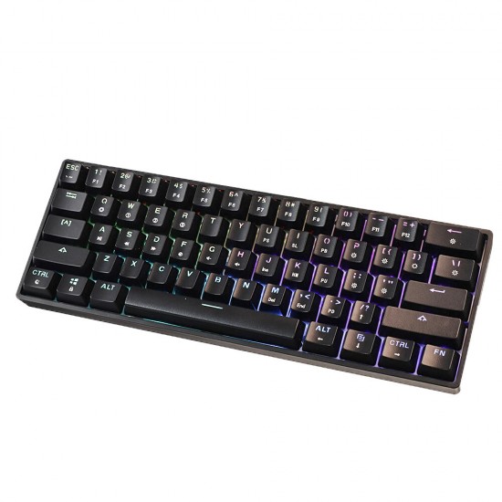 GK61 61 Keys Mechanical Gaming Keyboard Hot Swappable Gateron Optical Switch RGB Type-C Programmable 60% Layout Gaming Keyboard