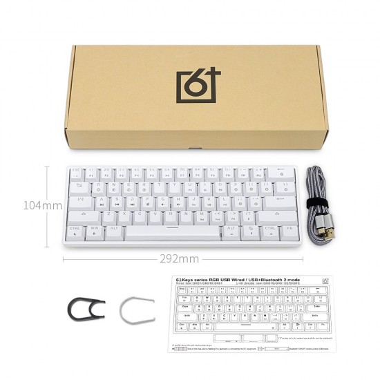 GK61 61 Keys Mechanical Gaming Keyboard Hot Swappable Gateron Optical Switch RGB Type-C Programmable 60% Layout Gaming Keyboard GK61 61 Keys Mechanical Gaming Keyboard Hot Swappable Gateron Optical Switch RGB Type-C Programmable 60% Layout Gaming Keyboard
