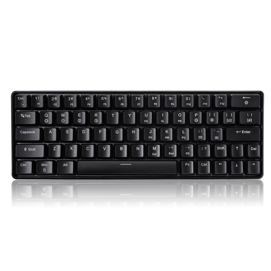 GK64 64 Key Gateron Switch Hot Swappable CIY Switch RGB Backlit Mechanical Gaming Keyboard