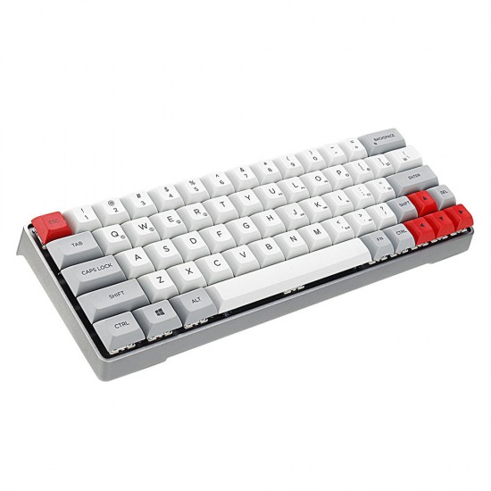 GK64 Aluminum Alloy Case 64 Keys Mechanical Gaming Keyboard PBT Keycaps Gateron Switch Hot Swappable RGB Gaming Keyboard