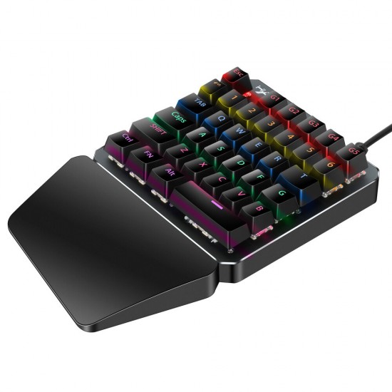 J100 35 keys One-handed Gaming Keyboard Mini USB Wired RGB Backlight Single Hand Keypad for PC Gamer J100 35 keys One-handed Gaming Keyboard Mini USB Wired RGB Backlight Single Hand Keypad for PC Gamer