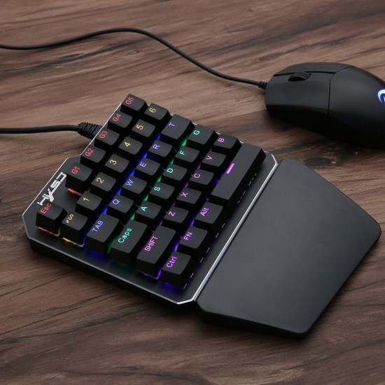 J100 35 keys One-handed Gaming Keyboard Mini USB Wired RGB Backlight Single Hand Keypad for PC Gamer J100 35 keys One-handed Gaming Keyboard Mini USB Wired RGB Backlight Single Hand Keypad for PC Gamer