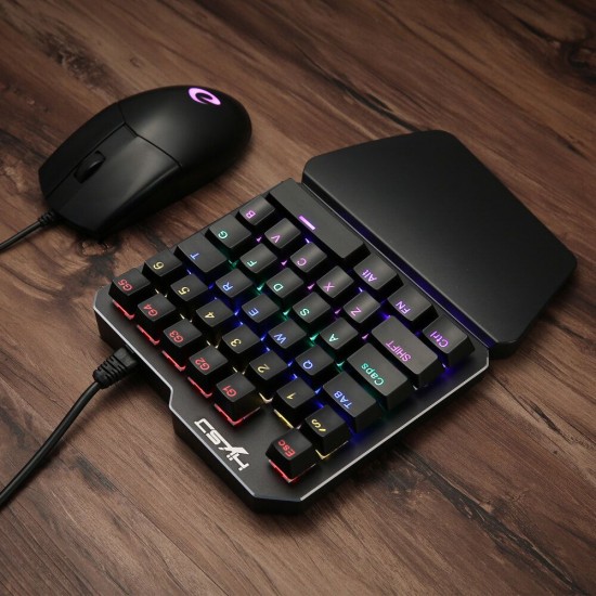 J100 35 keys One-handed Gaming Keyboard Mini USB Wired RGB Backlight Single Hand Keypad for PC Gamer J100 35 keys One-handed Gaming Keyboard Mini USB Wired RGB Backlight Single Hand Keypad for PC Gamer