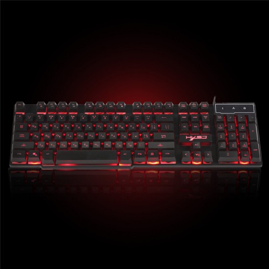 R8 Wired Russian Gaming Keyboard 104 Keys 3 Colors LED Backlight Keyboard for Computer Laptop PC Gamer R8 Wired Russian Gaming Keyboard 104 Keys 3 Colors LED Backlight Keyboard for Computer Laptop PC Gamer