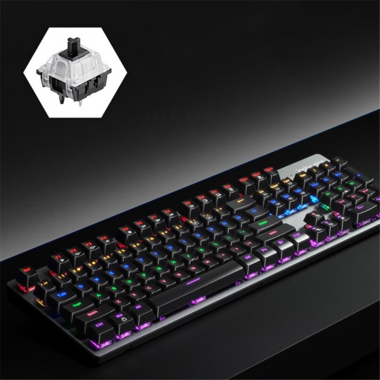 V910 Wired Gaming Keyboard Mouse Set Mechanical Black Switch Blue Switch Keyboard Luminous RGB Keyboard Mouse Set