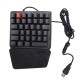 K106 36 Keys USB WiredLED Ergonomic Single Hand Mechanical Gaming Keyboard with Wrist Rest for Laptop PC