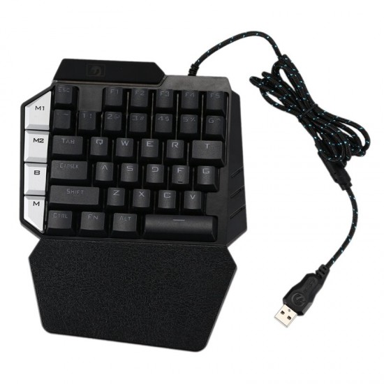 K109 38 Keys Universal USB Wired One-Handed Gaming KeypadMechanical Keyboard for PC Laptop