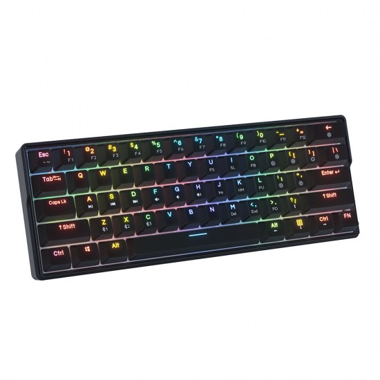 VE SnowFox 61 Keys Mechanical Gaming Keyboard 60% bluetooth 5.1 Type-C Dual Mode PBT Keycap Gateron Axis Switch Hotswappable Switches RGB Backlight Keyboard with Full Keys Programmable VE SnowFox 61 Keys Mechanical Gaming Keyboard 60% bluetooth 5.1 Type-C Dual Mode PBT Keycap Gateron Axis Switch Hotswappable Switches RGB Backlight Keyboard with Full Keys Programmable