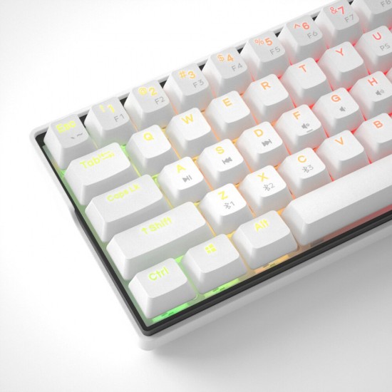 VE SnowFox 61 Keys Mechanical Gaming Keyboard 60% bluetooth 5.1 Type-C Dual Mode PBT Keycap Gateron Axis Switch Hotswappable Switches RGB Backlight Keyboard with Full Keys Programmable VE SnowFox 61 Keys Mechanical Gaming Keyboard 60% bluetooth 5.1 Type-C Dual Mode PBT Keycap Gateron Axis Switch Hotswappable Switches RGB Backlight Keyboard with Full Keys Programmable