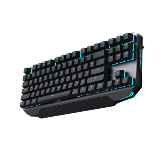 K7 87 Keys Dual Mode USB Wired bluetooth 3.0 Wireless Rechargeable ICE Blue Monochrome Backlighting Mechanical Gaming Keyboard