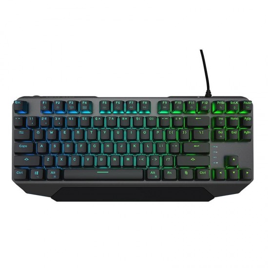 K7 87 Keys Dual Mode USB Wired bluetooth 3.0 Wireless Rechargeable ICE Blue Monochrome Backlighting Mechanical Gaming Keyboard K7 87 Keys Dual Mode USB Wired bluetooth 3.0 Wireless Rechargeable ICE Blue Monochrome Backlighting Mechanical Gaming Keyboard