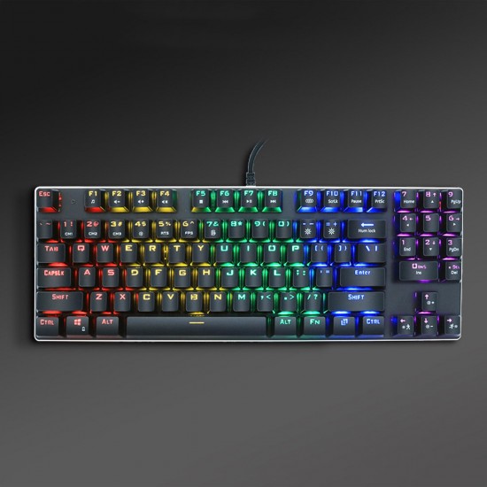 Z56 89 Keys Mechanical Keyboard Wired RGB Backlit with Numpad Anti-ghosting English Russian Gaming Keyboard Z56 89 Keys Mechanical Keyboard Wired RGB Backlit with Numpad Anti-ghosting English Russian Gaming Keyboard