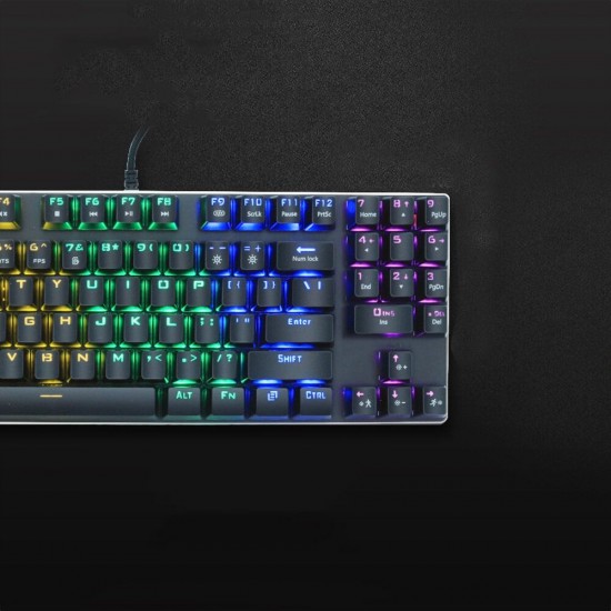 Z56 89 Keys Mechanical Keyboard Wired RGB Backlit with Numpad Anti-ghosting English Russian Gaming Keyboard Z56 89 Keys Mechanical Keyboard Wired RGB Backlit with Numpad Anti-ghosting English Russian Gaming Keyboard