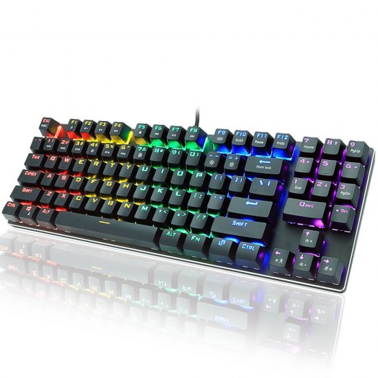 Z56 89 Keys Mechanical Keyboard Wired RGB Backlit with Numpad Anti-ghosting English Russian Gaming Keyboard Z56 89 Keys Mechanical Keyboard Wired RGB Backlit with Numpad Anti-ghosting English Russian Gaming Keyboard