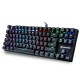 1506 108 Keys Wired RGB Backlit Blue Switch Mechanical Gaming Keyboard for E-sport PC Laptop