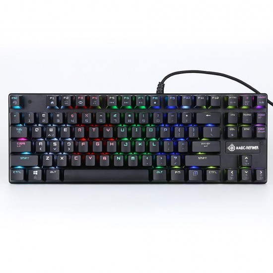 1506 87 Keys USB Wired Keyboard Blue Switch RGB Backlight Mechanical Gaming Keyboard 1506 87 Keys USB Wired Keyboard Blue Switch RGB Backlight Mechanical Gaming Keyboard
