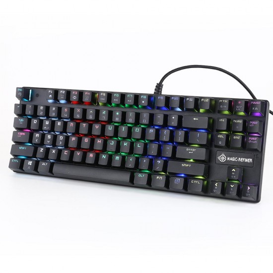 1506 87 Keys USB Wired Keyboard Blue Switch RGB Backlight Mechanical Gaming Keyboard 1506 87 Keys USB Wired Keyboard Blue Switch RGB Backlight Mechanical Gaming Keyboard