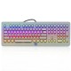 MK9 108 Keys Wired Mechanical Keyboard USB Retro Round Keycap RGB Backlit Gaming Keyboard