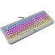 MK9 108 Keys Wired Mechanical Keyboard USB Retro Round Keycap RGB Backlit Gaming Keyboard