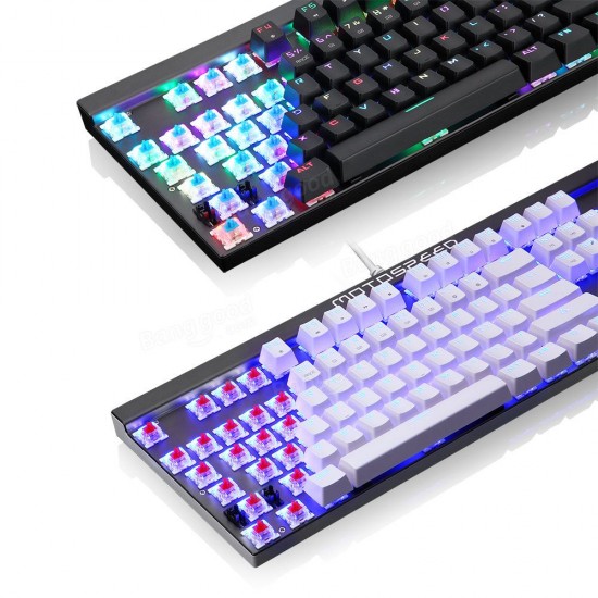 CK103 104 Key USB Wired RGB Backlit Mechanical Gaming Keyboard Outemu Blue Red Switch