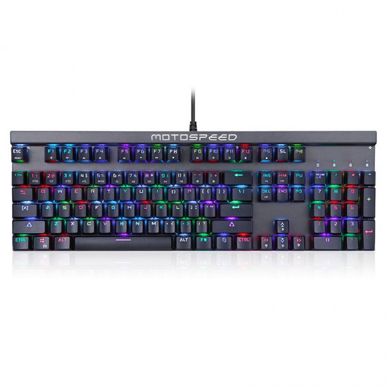 CK103 104 Key USB Wired RGB Backlit Mechanical Gaming Keyboard Outemu Blue Red Switch