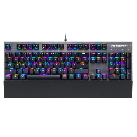 CK108 104 Keys Blue Switch RGB Backlit Mechanical Gaming Wired Keyboard