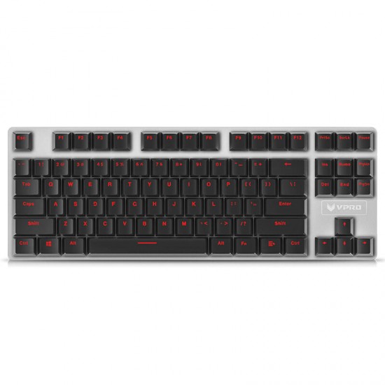 V500 Alloy Version 87Keys 26 Key Rollover Mechanical Gaming Keyboard