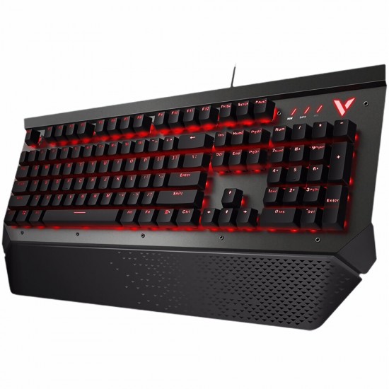 V780S Wired Mechanical Keyboard with Hand Rest 104 Keys Waterproof Aluminum Alloy Panel Infrared Mechanical Switch Suspension KeycapGaming Keyboard