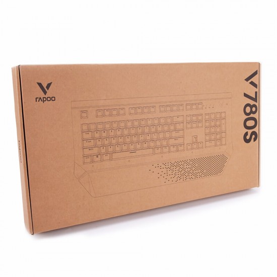 V780S Wired Mechanical Keyboard with Hand Rest 104 Keys Waterproof Aluminum Alloy Panel Infrared Mechanical Switch Suspension KeycapGaming Keyboard