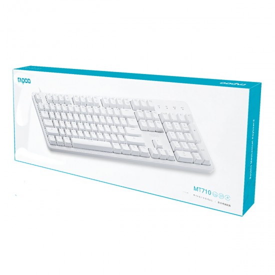 MT710 104 Keys Wired Mechanical Keyboard White Backlight Mechanical Switch Computer Gaming Keyboard for Mac Windows