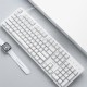 MT710 104 Keys Wired Mechanical Keyboard White Backlight Mechanical Switch Computer Gaming Keyboard for Mac Windows