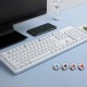 MT710 104 Keys Wired Mechanical Keyboard White Backlight Mechanical Switch Computer Gaming Keyboard for Mac Windows