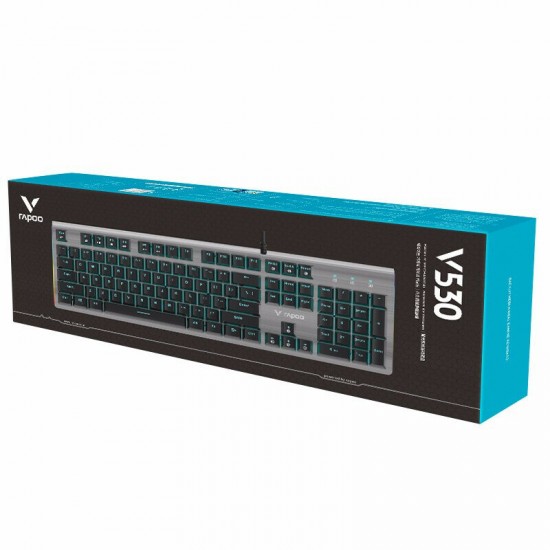 V530 Wired Mechanical Keyboard 104 Keys Gaming Keyboard RGB Backlit Waterproof Desktop Computer PC Keyboard