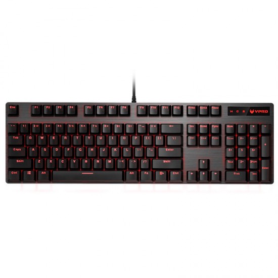 V580 104 Key USB Wired Optical Switch Red Light Mechanical Gaming Keyboard