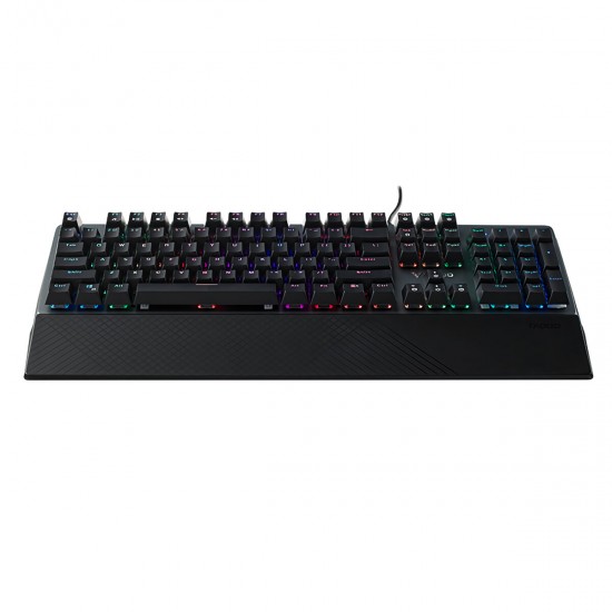 V800RGB 104 Keys Wired Mechanical Keyboard Metal Base Waterproof Infrared Silver Switch Symphony RGB Backlit Gaming Keyboard