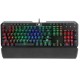 K555 104 Keys USB Wired Blue Switch RGB Backlight Mechanical Gaming Keyboard with Wrist Pad for PC Laptop