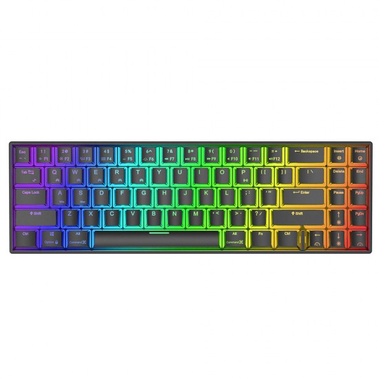 RK71 71 Keys Mechanical Gaming Keyboard Dual Mode bluetooth 3.0 + USB Wired RGB Backlit Mechanical Keyboard