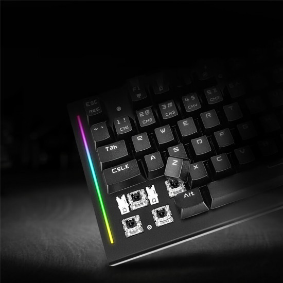TKL306 Wired Mechanical Keyboard RGB Suspension Keycaps 104 Keys Gaming Keyboard for Computer PC Laptop Notebook